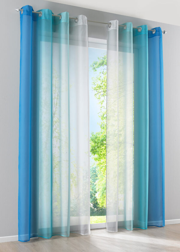 Záclona s barevným přechodem (2 ks)  - produkt od bonprix