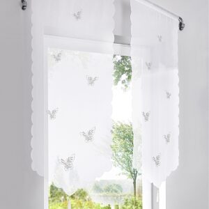 Krátká záclona s motýlky (1 ks)  - produkt od bonprix