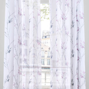 Transparentní záclona s květovým vzorem (1 ks)  - produkt od bonprix